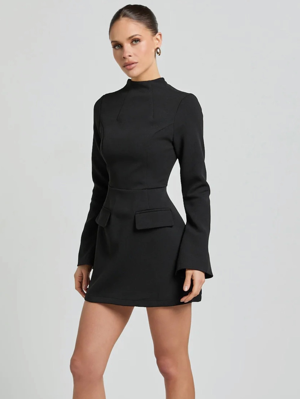 Showpo Black Carlson Mini Dress